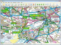250K Roadmap OS maps mapping software